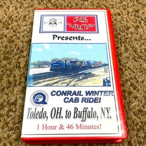 Conrail winter cab ride Toledo to Buffalo return to Erie, Pennsylvania, VHS